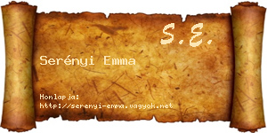 Serényi Emma névjegykártya